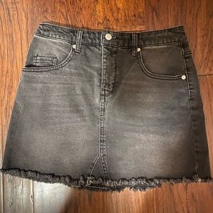 black jean skirt